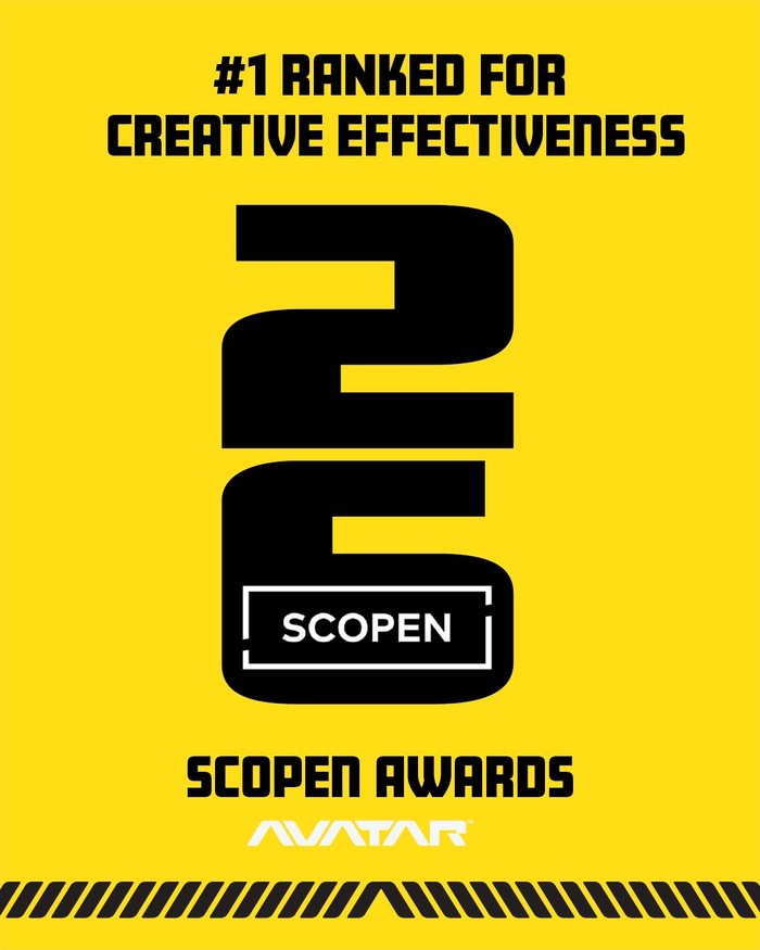 SCOPEN Awards: #1 ranked for creative effectiveness