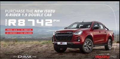 Ad: Purchase the new ISUZU X-Rider 1.9 Double Cab from R8 742 pm